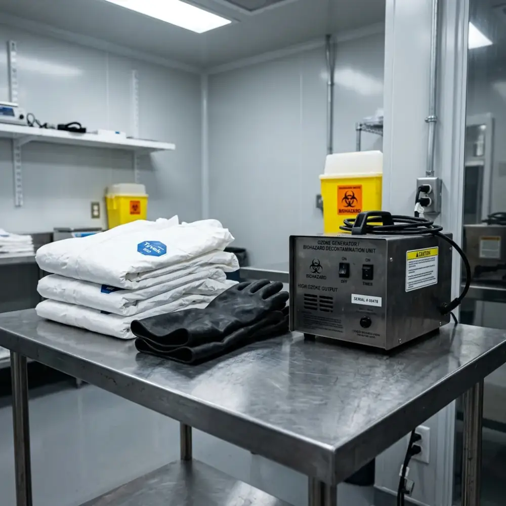 Hazmat technicians performing specialized Bio Hazard Removal